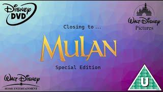 Closing to Mulan: Special Edition 2004 UK DVD