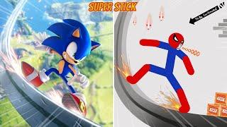 Sonic vs Stickman | Stickman Dismounting Highlight and Funny Moments #152