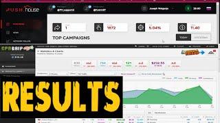 CPAGrip payment proof results after using push up ads with push house and CPA marketing autoblog