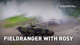Rheinmetall Fieldranger weapon station with ROSY protection system