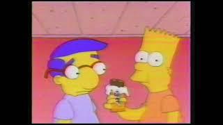 1991 Butterfinger Bart Simpson and Milhouse 'Cafeteria' TV Ad