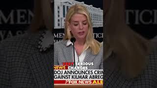 BREAKING: Pam Bondi Confirms Abrego Garcia Returned to U.S. to Face Justice