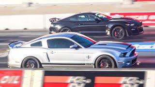 2020 SHELBY GT500 DRAG RACES 2014 GT500 SUPER SNAKE! 1/4 MILE PASSES