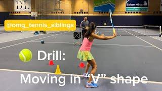#tennis #footwork #tennisdrills Olivia & Max #targetpractice #tennispractice #forehand #backhand