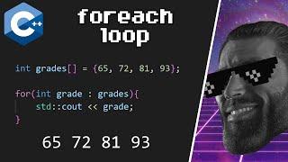 C++ 'for each' loop explained ️