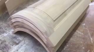 Радиусный фасад. Шлифовка. Финиш.The production of radius facade for wooden kitchens.Часть 9.