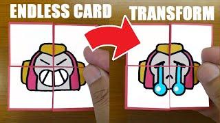 Funny！Brawl Stars SURGE PINS Transformations【Endless card】Drawing & paper craft tutorial