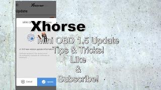 Xhorse Mini Tool OBD Updates 1.5 Tips & Tricks