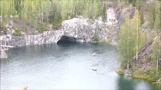 Карелия, Горный парк Рускеала – мрамор и вода.(Ruskeala marble mining park Karelia, Russia)