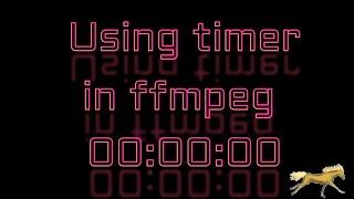 How to insert timer in video using ffmpeg. Filter drawtext drawbox.