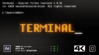 Terminal / Digital Titles (After Effects Template) AE Templates