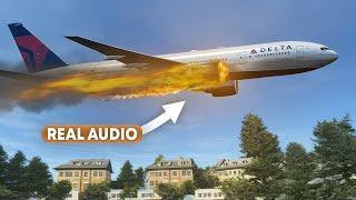 Boeing 777 Catches Fire and Dumps Fuel all over Los Angeles (Real Audio)