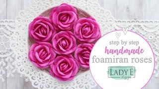 How to make foamiran rose / Lady E Design flower 8 cutting die set