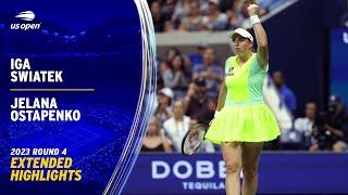 Iga Swiatek vs. Jelena Ostapenko Extended Highlights | 2023 US Open Round 4