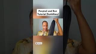 Easy ponytail and bun tutorial for beginners #hair #haircare #ponytail #hairbun