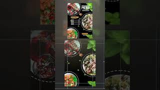 Menu Poster Design in Photoshop #shorts #photoshop