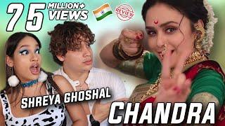 Listening to Marathi music for the first time! Waleska & Efra react to Chandra - Shreya Goshal