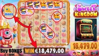 Gros gain gagnant +18.000€  Sur le SWEET KINGDOM  en Achat du Bonus Free Spins