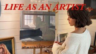 An Art Vlog- Oil painting, museum trips, new frames 