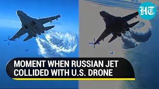 First Time On Camera: Watch how Russian jet collided with US MQ-9 Reaper drone over Black Sea