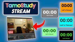 Customizable Study, Focus, & Pomodoro Timer for Streamers - TamoStudy Stream Demo