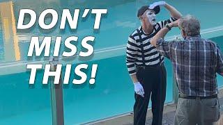 HILARIOUS Lynn The Mime (ARRIVE EARLY) | Sea Lion & Otter Spotlight Pre Show - SeaWorld Orlando 2023