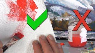 How to clean acrylic brushes and minimize waste water