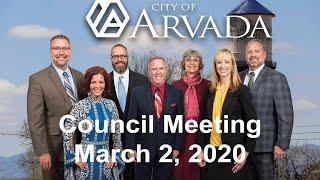 Arvada City Council Meeting - March 2, 2020