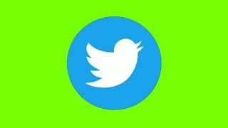 Twitter logo 02 green screen animation free to use