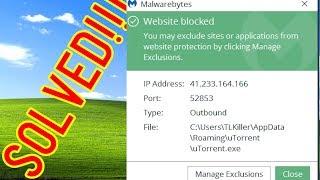 How to stop Malwarebytes from blocking utorrent "Website Blocked"