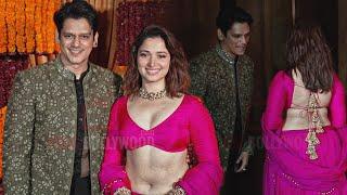 Tamannaah Bhatia looking Stunning arrives with Boyfriend Vijay Verma at Ramesh Taurani Diwali 2024