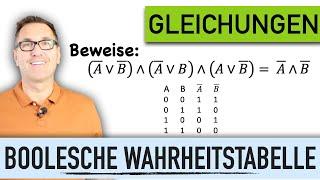 Boolesche Algebra Wahrheitstabelle | UND, ODER & NICHT Verknüpfungen |  logischen Operatoren