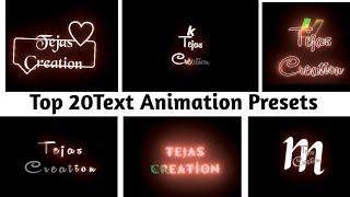 Top 20 Alight Motion Text Animation Presets |AlightMotion Preset Download Free  text presets