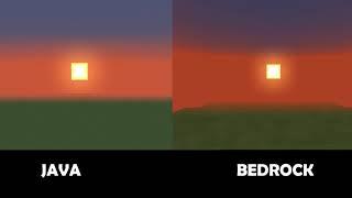 Minecraft SUNRISE COMPARISON Java and Bedrock