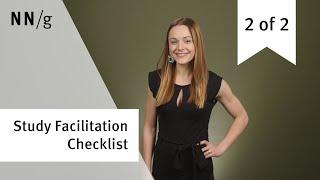 Checklist for Moderating a User Test
