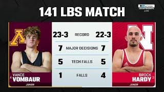 141lbs Nebraska's Brock Hardy vs. Minnesota's Vance Vombaur | 2025 B1G Championship Match