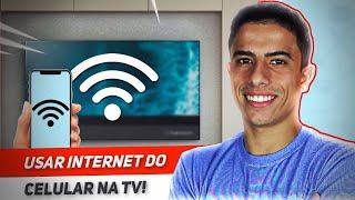 Como usar a INTERNET DO CELULAR na Smart TV