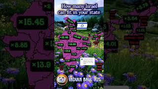 How many Israel can fit in your state #geography#israel#trending#shortsviral#mapping#popular#india