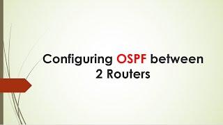 Configuring OSPF Between 2 Routers in eve-NG LAB | English