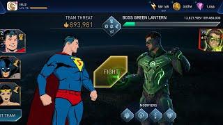 SUPERMAN (Classic) vs Boss GREEN LANTERN Solo Raid Event Battle ️ InJustice 2 Mobile Gameplay