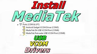 How to install USB MediaTek Preloader VCOM Driver