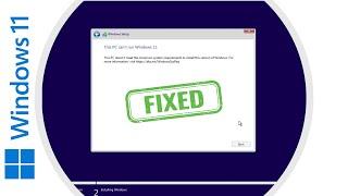 This PC can't run windows 11 [FIXED 2024]