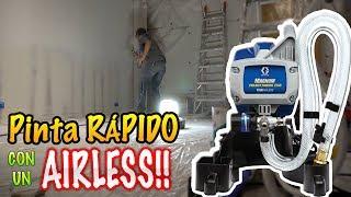 Cómo pintar RÁPIDO con AIRLESS  - Graco Magnum project painter Plus