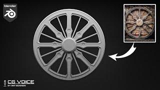 how to model this Cart Wheel in blender _ blender modeling