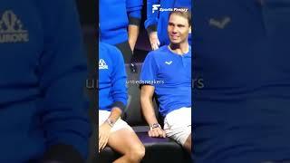 Roger holding Raf hands, the greatest and the best sporting rivalry ever!