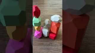 40-piece set of wooden stacking blocks