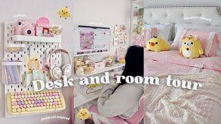 desk + room tour 2024 | pink and yellow aesthetic, cozy, cute, kiiroitori ️