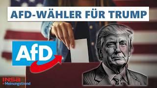 Nur AfD-Wähler wünschen sich Trump als US-Präsidenten + weitere Umfragen | INSA-Meinungstrend