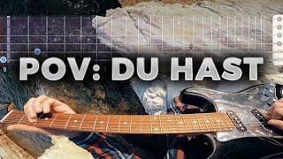 Learn in 12.7 seconds "Du hast" by Rammstein guitar tutorial with tabs