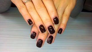 Маникюр гель-лак Shellac - CHANEL Rouge Noir (уроки дизайна ногтей)